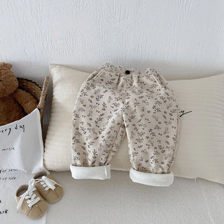 Warm Fleece Floral Pants - RYAN AND REMI
