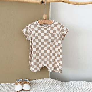 Checkered Lounge Wear Romper