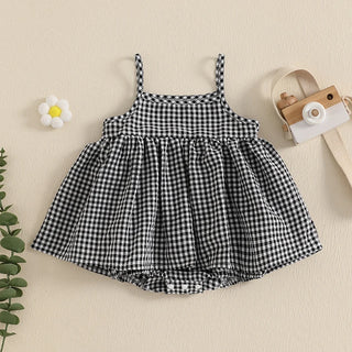 Plaid Picnic Romper Dress - RYAN AND REMI