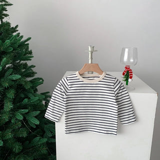 Long Sleeve Striped Top Tees - RYAN AND REMI