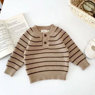 Striped Sweater Suspender Outfit - RYAN AND REMI