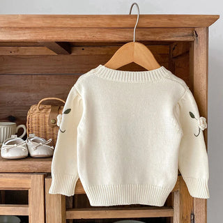 3D Embroidered Knitted Floral Sweater