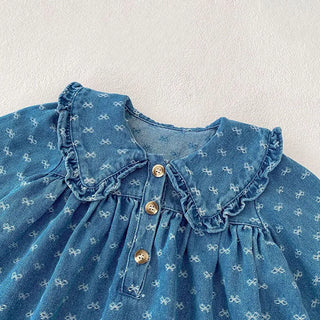 Printed Denim Sister Outfit