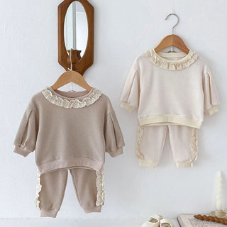 Ruffle Lace Jogger Set - RYAN AND REMI