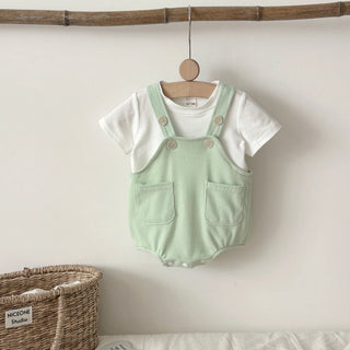 New Baby Clothes  Summer Newborn Boys Girls Rompers Short-Sleeved Harness Infant Clothes Suitable for babies aged 0-18 months - RYAN AND REMI