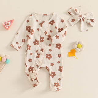 Floral Ruffle Footed Jumpsuit