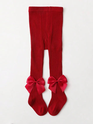 Side Bowknots Knit Leggings - RYAN AND REMI