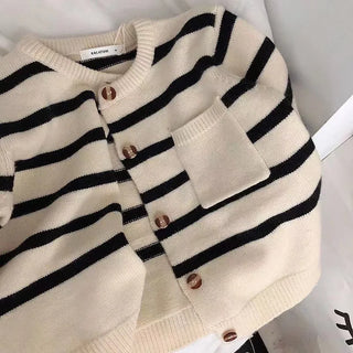 Striped Knit loose Cardigan - RYAN AND REMI