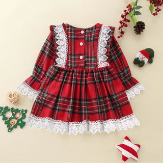 Plaid Christmas Flare Dress