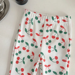 Cherry Embroidery Lapel Set