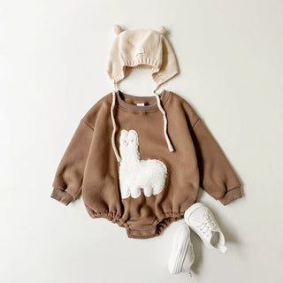 Fuzzy Llama Bodysuit - RYAN AND REMI