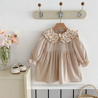 Euro Style Floral Collar Dress