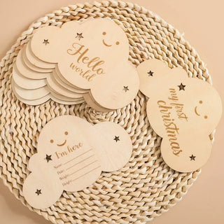 Spanish English Wooden Baby Milestone Card For Newborns - RYAN AND REMI