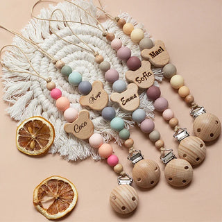 PERSONALIZED Pendant Pacifier Chain - RYAN AND REMI