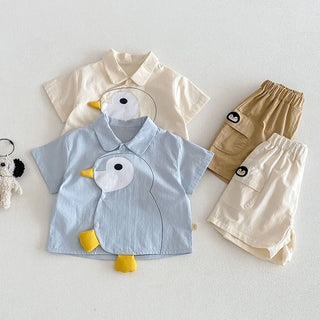 Penguin Button Shirt Outfit