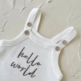 2025 Spring Newborn Baby Clothing Cotton English Embroidered Baby Jumpsuit - RYAN AND REMI