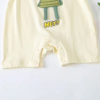 Cartoon Dinosaur Patchwork Jumpsuit