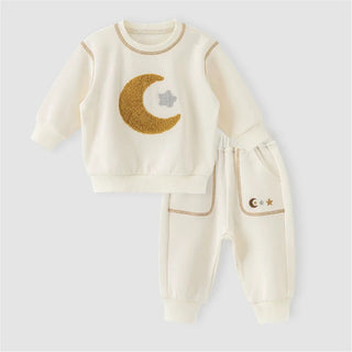 Fuzzy Patch Contrast Jogger Set - RYAN AND REMI