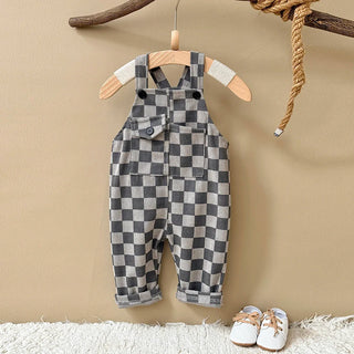 Charcoal Checkered Jumpsuit