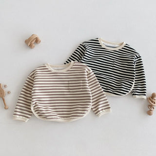 Striped Curved Edge Sweater - RYAN AND REMI