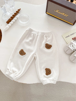 2025 Spring New Baby Boy Cute Bear Print Casual Pants Toddler Girl Loose Trousers Newborn Infant Big Pp Pants Children Clothes - RYAN AND REMI