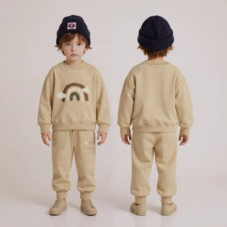 Fuzzy Embroidered Jogger Set - RYAN AND REMI
