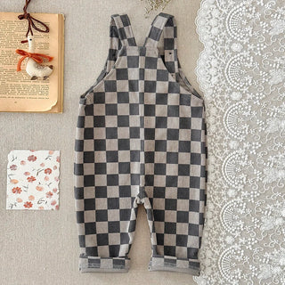Charcoal Checkered Jumpsuit