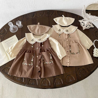 Embroidery Pocket Dress Outfit - RYAN AND REMI
