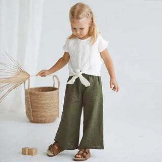 Linen Wide-Legged Pants