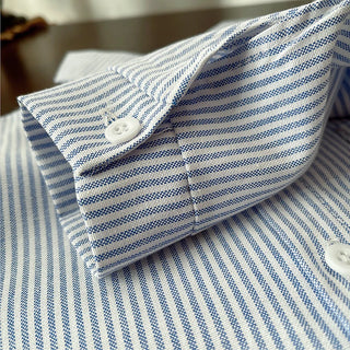 Stripe Button Up Dog Patch Shirt - RYAN AND REMI