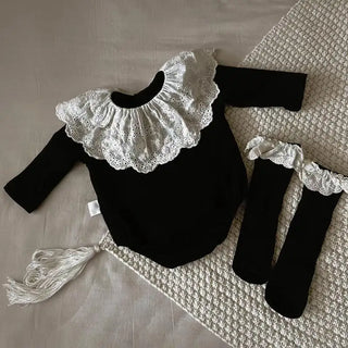 Eyelet Collar Romper