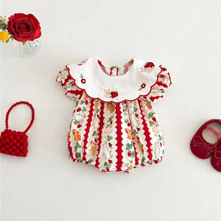 Bunny Rabbit Strawberry Romper