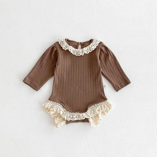 Lace Trim Long Sleeve Bodysuit