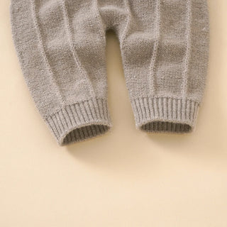 Knitted Newborn Jumpsuit w/Hat Set. 2Pcs - RYAN AND REMI