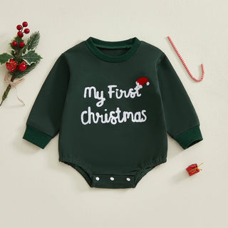 My First Christmas Embroidered Bodysuit