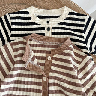Stripe Long sleeve knit jumpsuits - RYAN AND REMI