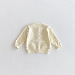 Knitted Bow Butter Cardigan - RYAN AND REMI