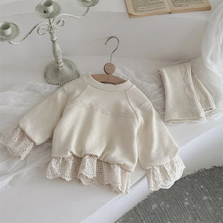 Lace Sweatshirt Pants Set - RYAN AND REMI