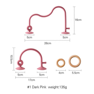 Montessori Wood Ring Soft Silicone Teether Toys
