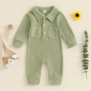 Turn Down Collar Boys Jumpsuit - RYAN AND REMI