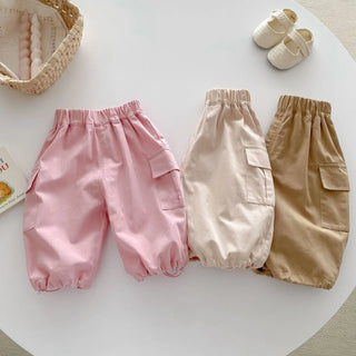 Solid Cargo Casual Trousers - RYAN AND REMI