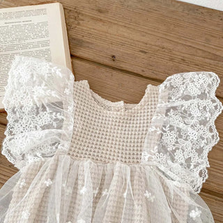 Lace Waffle Bodysuit Dress