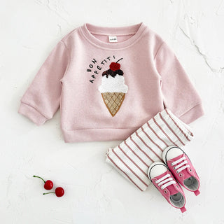 Cherry Ice Cream Stripe Set