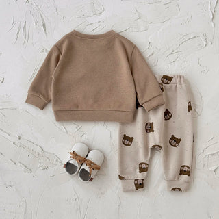 Full Print Bear Pants Set