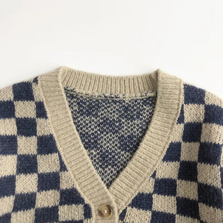 Checkered Knitted Shorts Set - RYAN AND REMI