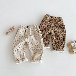 Warm Fleece Floral Pants - RYAN AND REMI