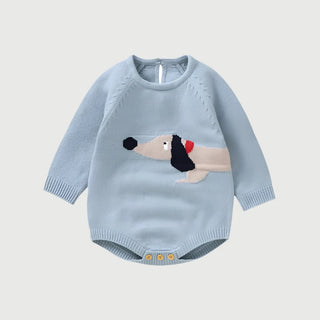 Newborn Dog Design Knitted Bodysuit - RYAN AND REMI