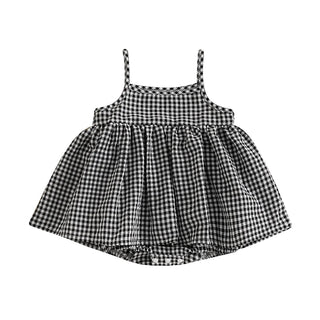 Plaid Picnic Romper Dress - RYAN AND REMI
