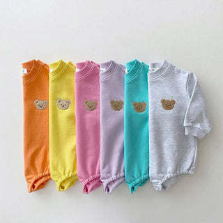 Long Sleeve Teddy Bear Sweatshirt Romper Bodysuit - RYAN AND REMI