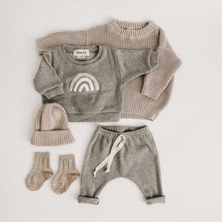 Fuzzy Rainbow Sun Jogger Set - RYAN AND REMI